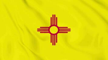 Novo México bandeira animado 4k. video