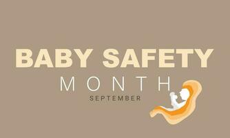 Baby safety month. background, banner, card, poster, template. Vector illustration.