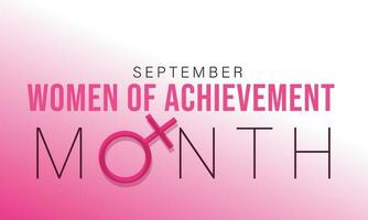 women of achievement month. background, banner, card, poster, template. Vector illustration.