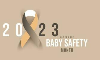 Baby safety month. background, banner, card, poster, template. Vector illustration.