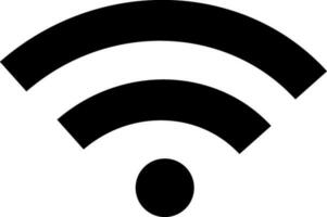 Black wifi sing on white background. vector