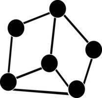 Black networking connection. vector
