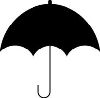 aislado negro paraguas en blanco antecedentes. vector