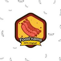 grilled sausage symbol logo with modern style vector template suitable for fast food business