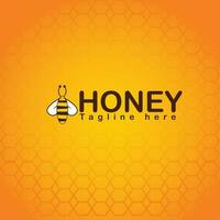 linda miel abeja logo mascota o icono adecuado para comida o bebida logo mascota, negocio logo vector modelo