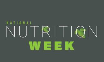 National Nutrition week. background, banner, card, poster, template. Vector illustration.