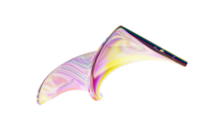 Rectangle iridescent liquid glass shape png