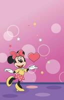 Minnie Mouse Cartoon Character Background vector