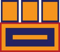 Orange and blue jury box. vector