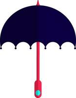 Open umbrella icon with handle in isolated. vector