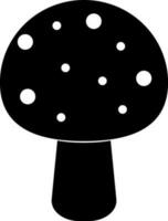 Illustration of a mushroom in Black and white color. vector