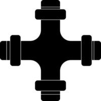 Black and white pipeline. vector