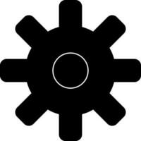 Settings cogwheel in black color. vector