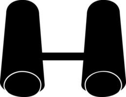 Black binocular in flat style. vector