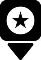 Map pointer with star, places optimization. vector