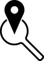 Location finder icon with map pin. vector