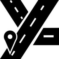 GPS navigation, pathfinder with map pin icon in Black and white color. vector