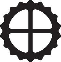 Valve in black color. vector