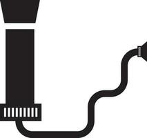 Black and White suplies pipe. vector