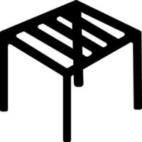 Black and white stool. vector