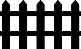 Isolated fence in black color. vector