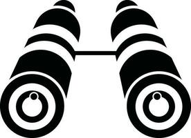 Illustration of binocular icon in flat style. vector