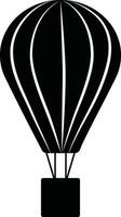 Illustration of Black and White style of parachute icon. vector