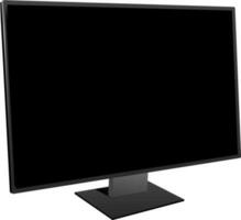 High quality render of a flatscreen LED TV on white background vector