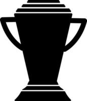 negro y blanco trofeo taza premio en plano estilo. vector