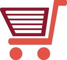 Flat illustration of a shopping cart. vector