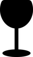 Black cocktail glass on white background. vector