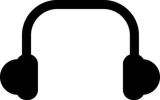 Isolated silhouette of Headphone. vector