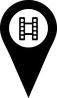 Studio or Theater location icon in flat style. vector