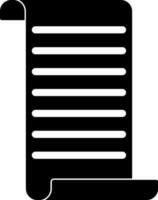 página icono para escritura concepto en negro y blanco. vector