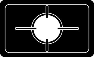 Target icon sign for shooting in stroke. vector