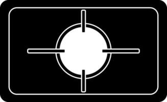 Target icon sign for shooting in stroke. vector