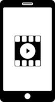 Video icon with screen in isolated. vector