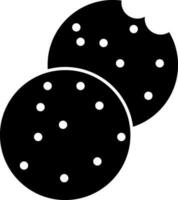 Black and White cookies decorated dots. vector