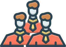 color icon for management team vector