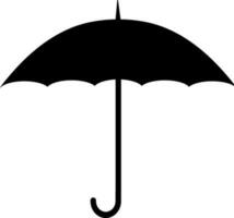 Black umbrella on white background. vector