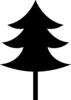 Black christmas tree on white background. vector