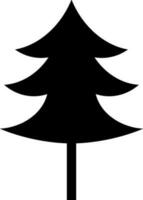 Black christmas tree on white background. vector