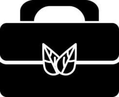 Isolated briefcase with leaves sign. vector