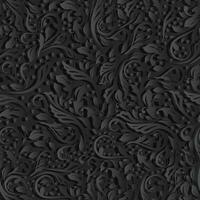 sin costura ilustración de resumen negro floral vino modelo vector