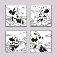 Mouse Relaxing Coloring Book Pages vector