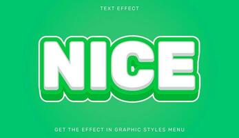 Nice editable text effect in 3d style. Text emblem for advertising, brand and business logo vector
