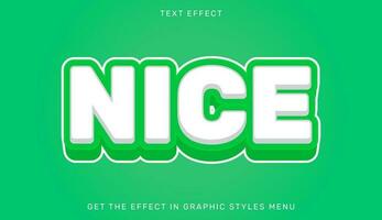 Nice editable text effect in 3d style. Text emblem for advertising, brand and business logo vector