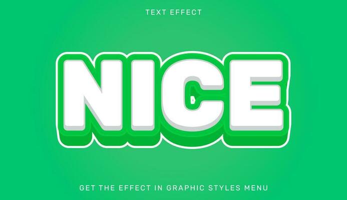 Nice editable text effect in 3d style. Text emblem for advertising, brand and business logo