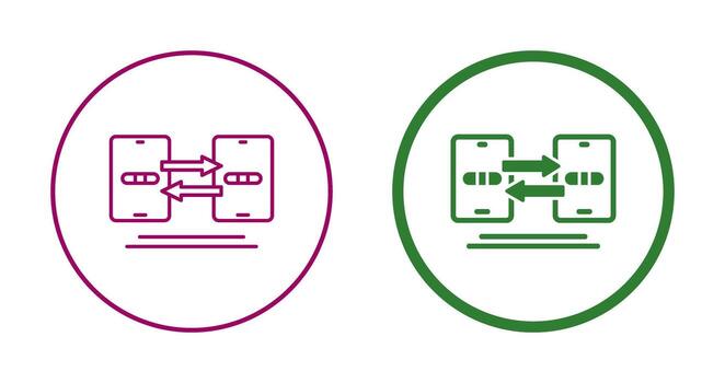 icono de vector de sincronización de datos