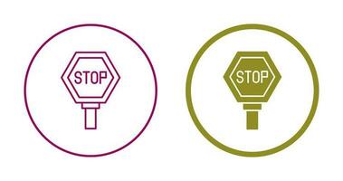 icono de vector de señal de stop